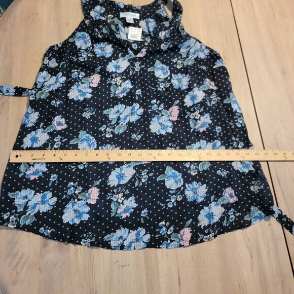 NWT Motherhood Maternity Top Floral Sleeveless‎ Belted Shirt Sz M NEW - Picture 9 of 10